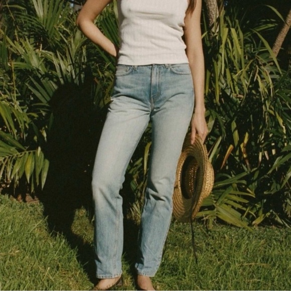 New DOEN SHEP JEANS LAVAL WASH blue size 27 100% cotton - Picture 2 of 6